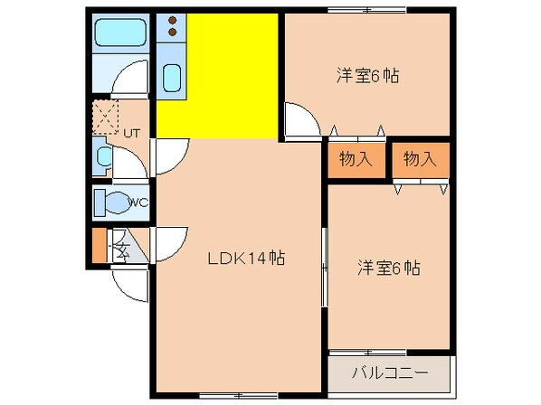 フォレストリーA館の物件間取画像